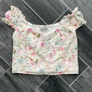 Abercrombie Floral Off the Shoulder Crop top